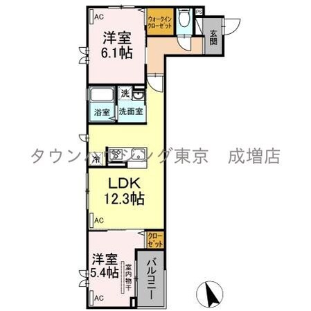 アンジュール徳丸Ｂ棟の物件間取画像